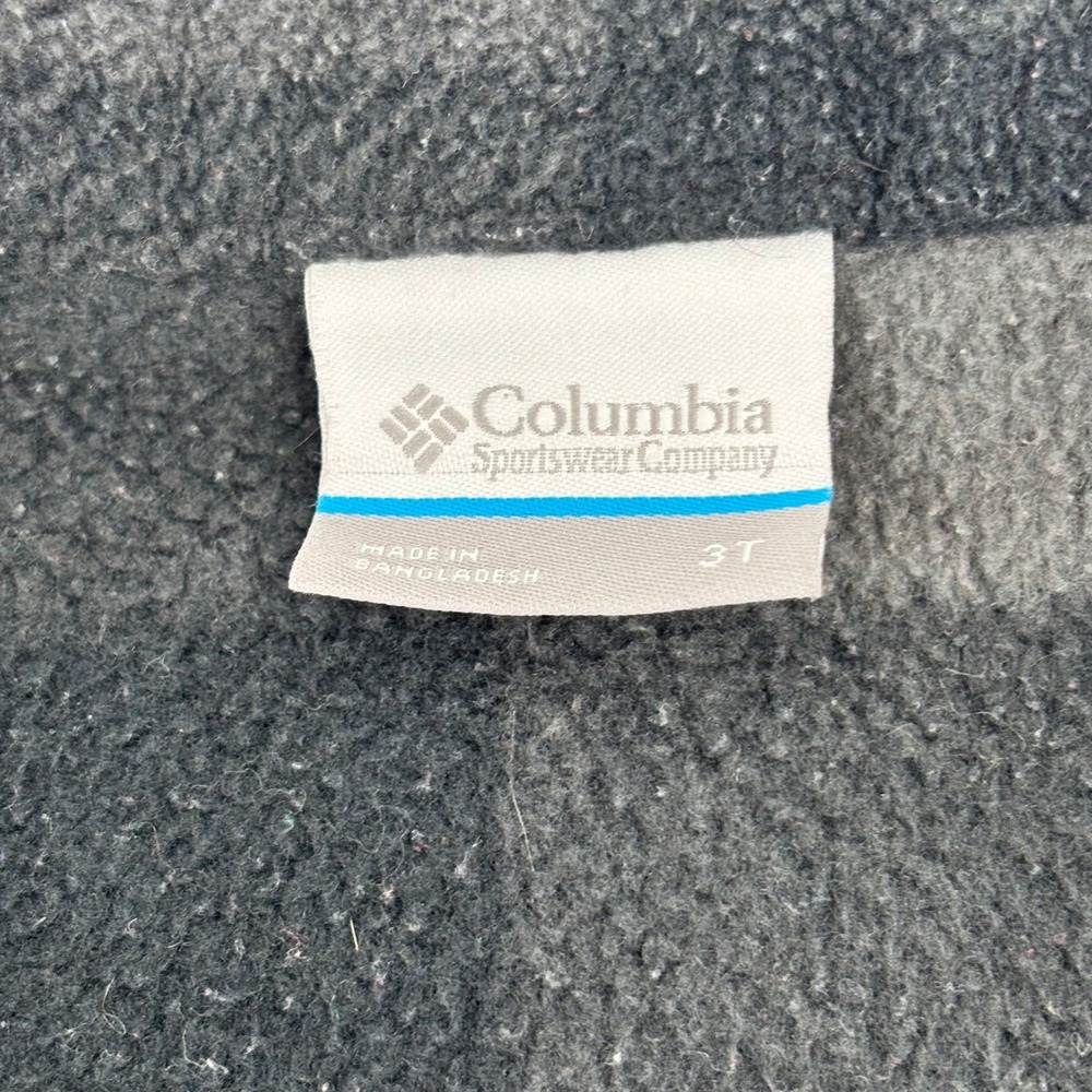 Columbia Toddler Boys Gray Buffalo Plaid Full Zip Fleece Jacket 3T - Picture 7 of 9